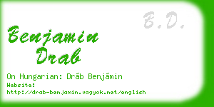 benjamin drab business card
